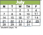 District School Academic Calendar for Jefferson Elementary for July 2026