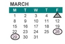 District School Academic Calendar for Hall District Elementary for March 2027