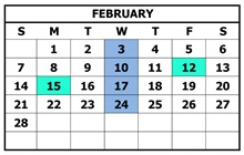 District School Academic Calendar for Manzanita Elementary for February 2027