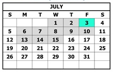 District School Academic Calendar for Manzanita Elementary for July 2026