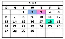 District School Academic Calendar for Manzanita Elementary for June 2027