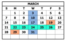 District School Academic Calendar for Manzanita Elementary for March 2027