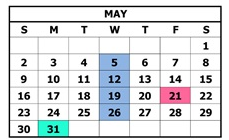 District School Academic Calendar for Manzanita Elementary for May 2027