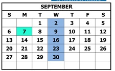 District School Academic Calendar for Manzanita Elementary for September 2026