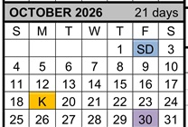 District School Academic Calendar for Palo Alto High for October 2026