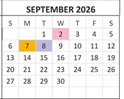 District School Academic Calendar for Laurelglen Elementary for September 2026