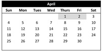 District School Academic Calendar for Cedarwood Elementary for April 2027