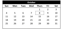 District School Academic Calendar for Cedarwood Elementary for October 2026