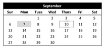 District School Academic Calendar for Cedarwood Elementary for September 2026