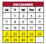 District School Academic Calendar for Jefferson Street for December 2026