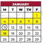 District School Academic Calendar for Jefferson Street for January 2027