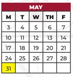 District School Academic Calendar for Jefferson Street for May 2027