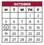 District School Academic Calendar for Jefferson Street for October 2026