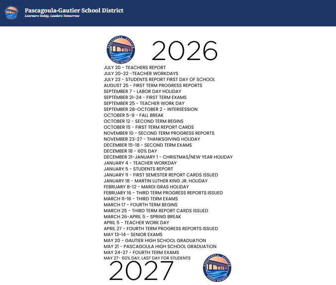 District School Academic Calendar Key for Jackson Elementary School
