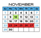 District School Academic Calendar for Jackson Elementary School for November 2026