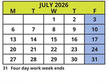 District School Academic Calendar for Sutherland Elementary School for July 2026