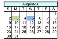 District School Academic Calendar for Riverside High (CONT.) for August 2026