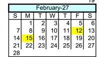 District School Academic Calendar for Riverside High (CONT.) for February 2027