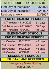 District School Academic Calendar Legend for Riverside High (CONT.)