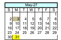 District School Academic Calendar for Riverside High (CONT.) for May 2027