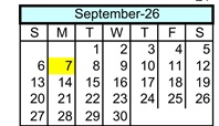 District School Academic Calendar for Riverside High (CONT.) for September 2026