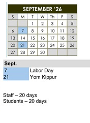 District School Academic Calendar for Las Posas Elementary for September 2026