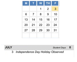 District School Academic Calendar for Amador Valley High for July 2026