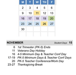 District School Academic Calendar for Amador Valley High for November 2026