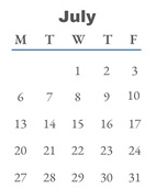 District School Academic Calendar for Gateway Prof-tech School for July 2026