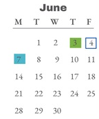 District School Academic Calendar for Gateway Prof-tech School for June 2027