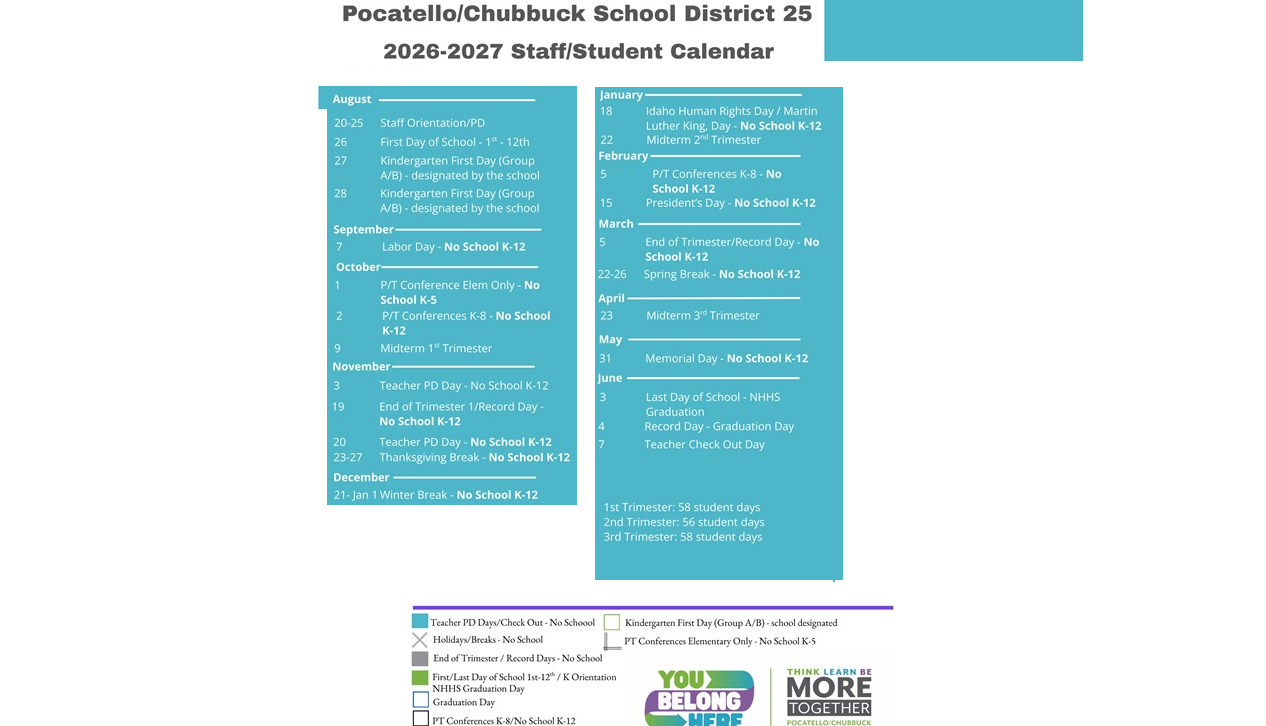 District School Academic Calendar Key for Gateway Prof-tech School