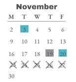 District School Academic Calendar for Gateway Prof-tech School for November 2026