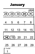 District School Academic Calendar for Pomona Alternative (pas) for January 2027