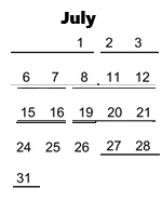 District School Academic Calendar for Pomona Alternative (pas) for July 2026