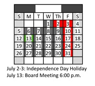 District School Academic Calendar for Brown Elementary for July 2026