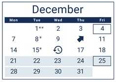 District School Academic Calendar for Lane Middle School for December 2026