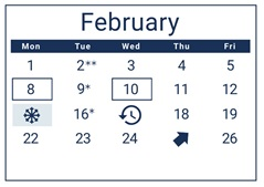 District School Academic Calendar for Lane Middle School for February 2027