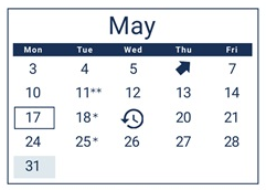 District School Academic Calendar for Lane Middle School for May 2027