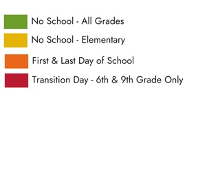 District School Academic Calendar Legend for Peak Alternative Program