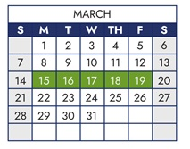 District School Academic Calendar for Peak Alternative Program for March 2027