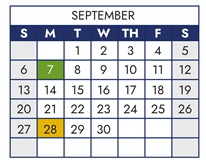District School Academic Calendar for Peak Alternative Program for September 2026