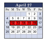 District School Academic Calendar for Abraxas Continuation High for April 2027