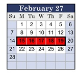 District School Academic Calendar for Abraxas Continuation High for February 2027