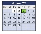 District School Academic Calendar for Abraxas Continuation High for June 2027