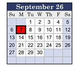 District School Academic Calendar for Abraxas Continuation High for September 2026