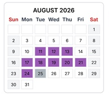 District School Academic Calendar for Avalon Elementary for August 2026