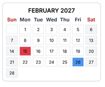 District School Academic Calendar for Avalon Elementary for February 2027