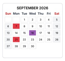 District School Academic Calendar for Avalon Elementary for September 2026