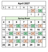 District School Academic Calendar for Edgemont School for April 2027