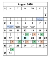 District School Academic Calendar for Edgemont School for August 2026